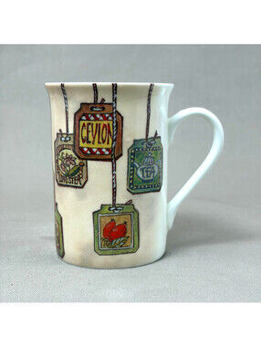 Konitz Germany Porcelain Tea Bags Mug Earl Grey Ceylon English Breakfast 4.25"